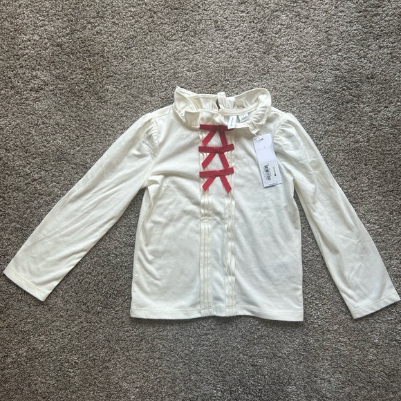 NWT Janie and Jack Ruffle Collar Bow Top, size 3 - Picture 6 of 10